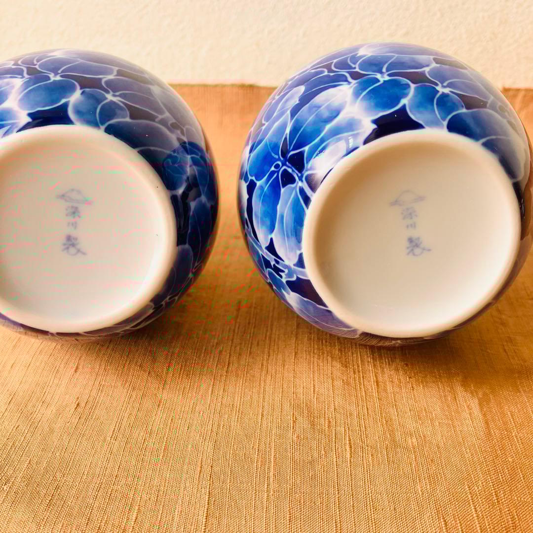 深川製磁　古代バラ　酒器揃　屠蘇器　徳利　銚子　盃　ぐい呑み　古代薔薇　有田焼