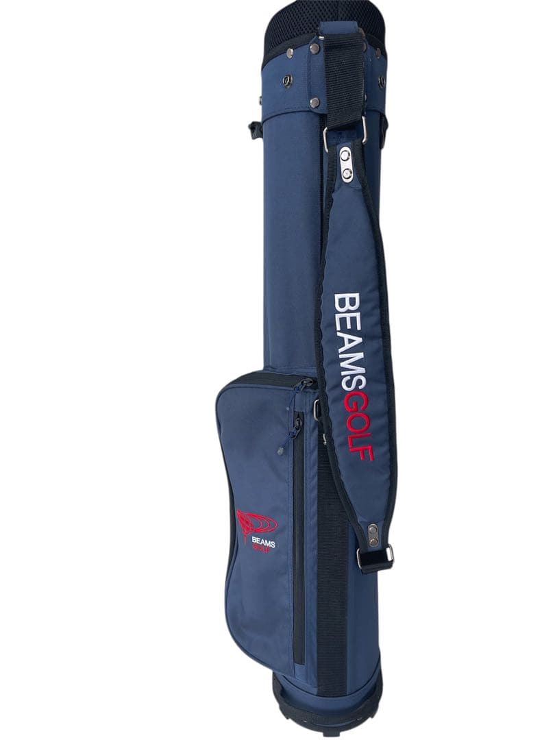 希少BEAMS GOLF スタンドバッグ ネイビー カバー付き