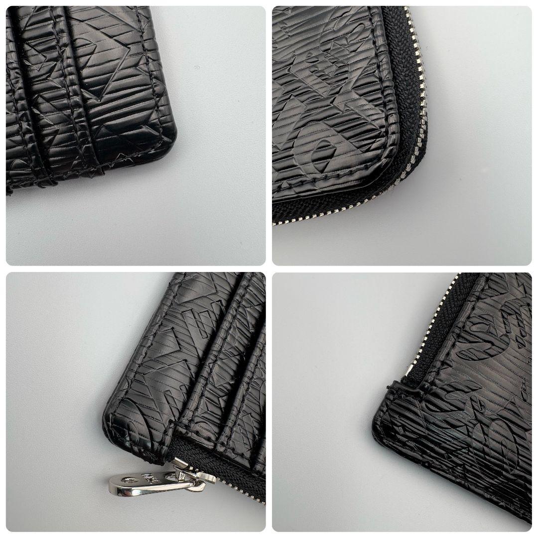 ✨️未使用級✨️　現行　ディーゼル　ロゴ総柄　型押し　ケース　レザー　黒