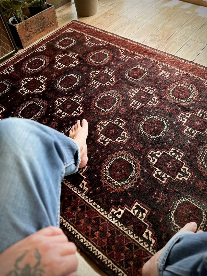 トライバルラグ　ヴィンテージラグ　ペルシャ絨毯　バルーチ族　プリミティブアート