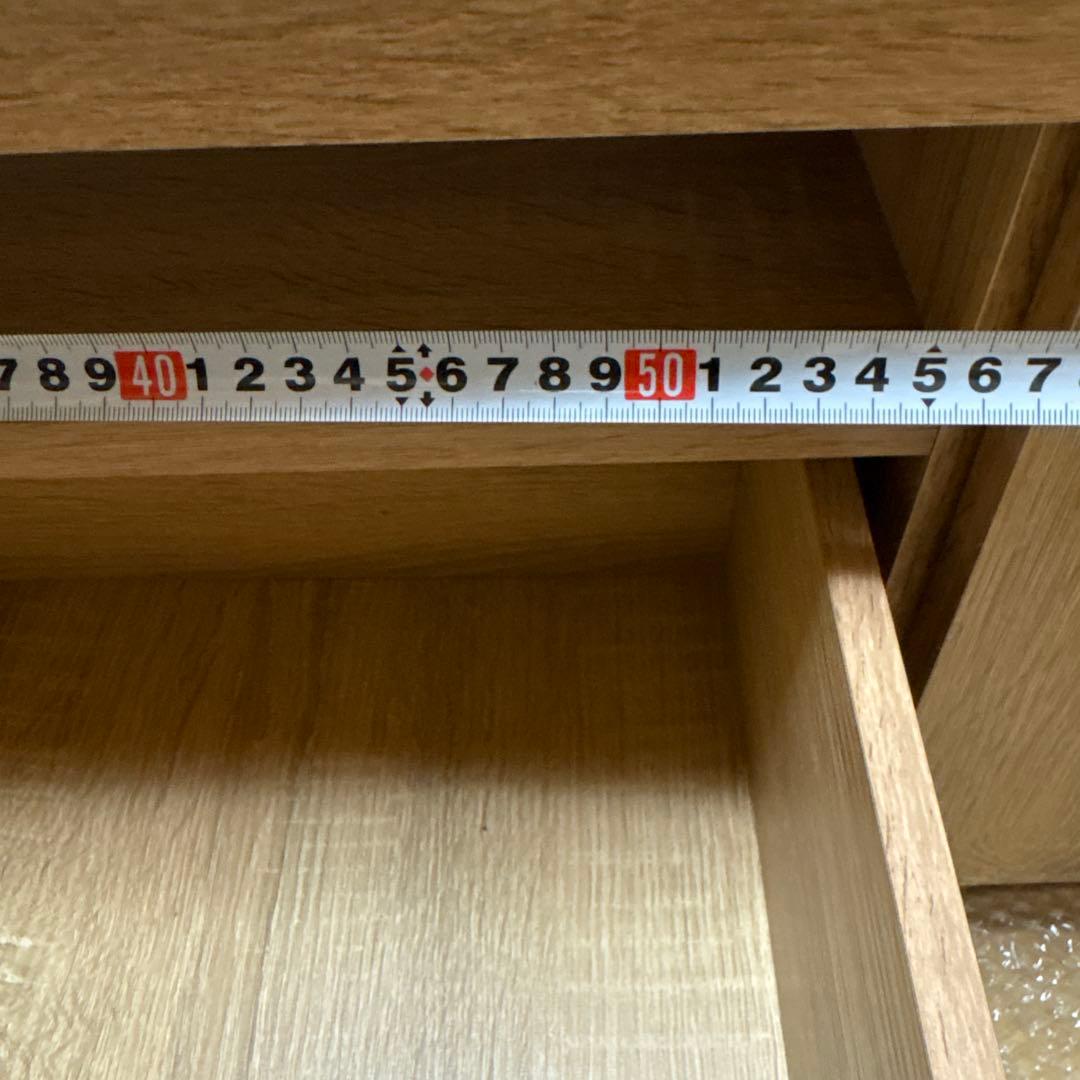 木目調 テレビボード 約100cm 引き出し付き