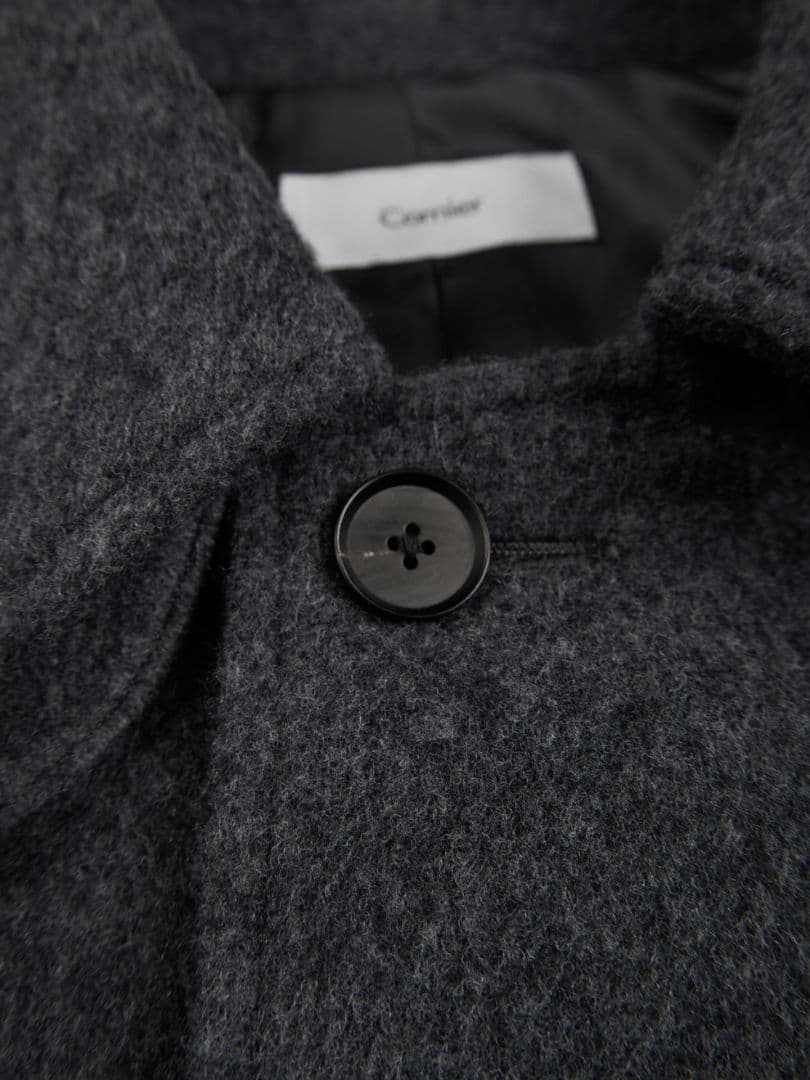 Cornier ウールカシミヤモッサー バルマカンコート トップグレー Sサイズ