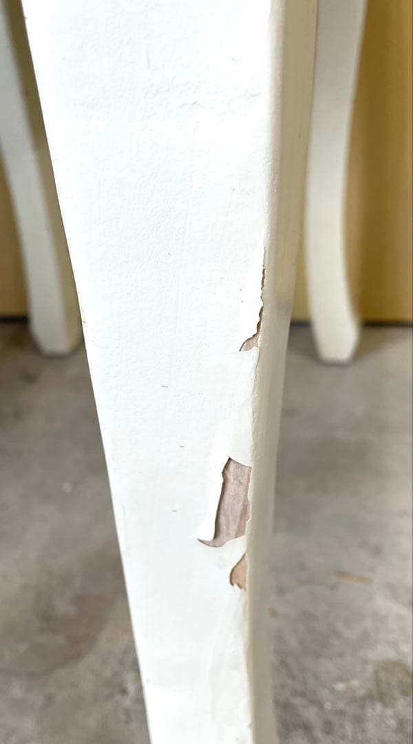 コンソールテーブル ハンドペイント お花柄 ホワイトサイドテーブル