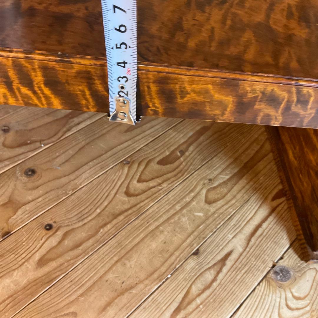 レア！無垢材 虎杢 縮み杢 高級家具 23kg 一枚板 座机 文机 座敷机 座卓