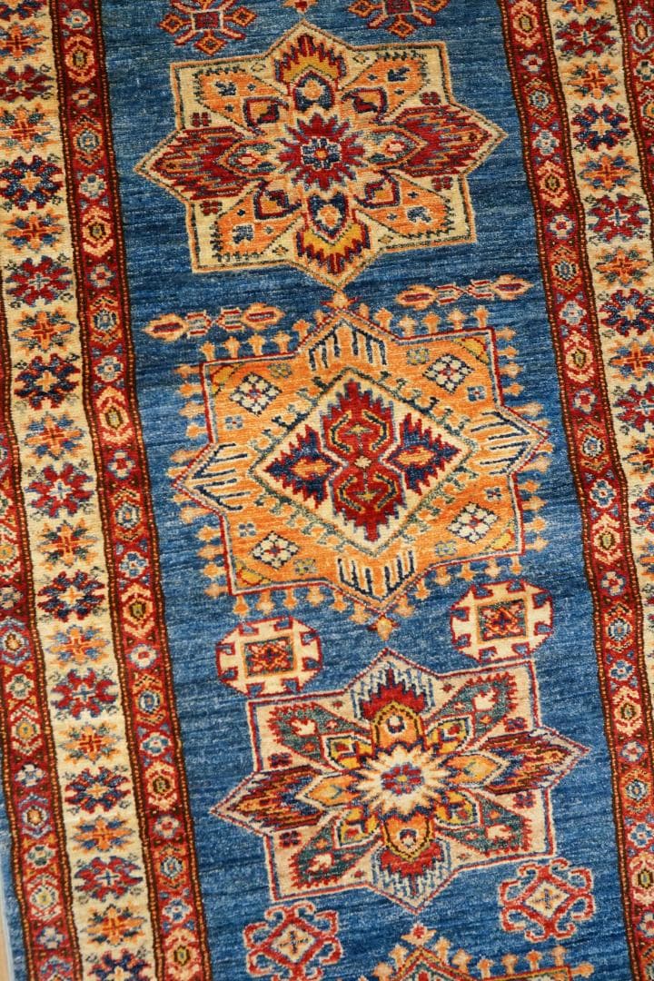 アフガニスタン手織りガズニウールラグ 　ペルシャ ランナー　299×82cm