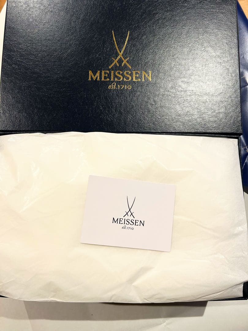 MEISSEN カップ＆ソーサー&皿 2セット ギフトボックス入り　波の戯れ