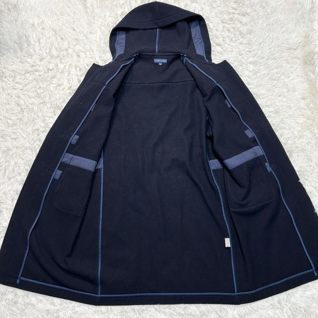 【美品】ラルフローレン ダッフルコート ロング ウール ネイビー 160