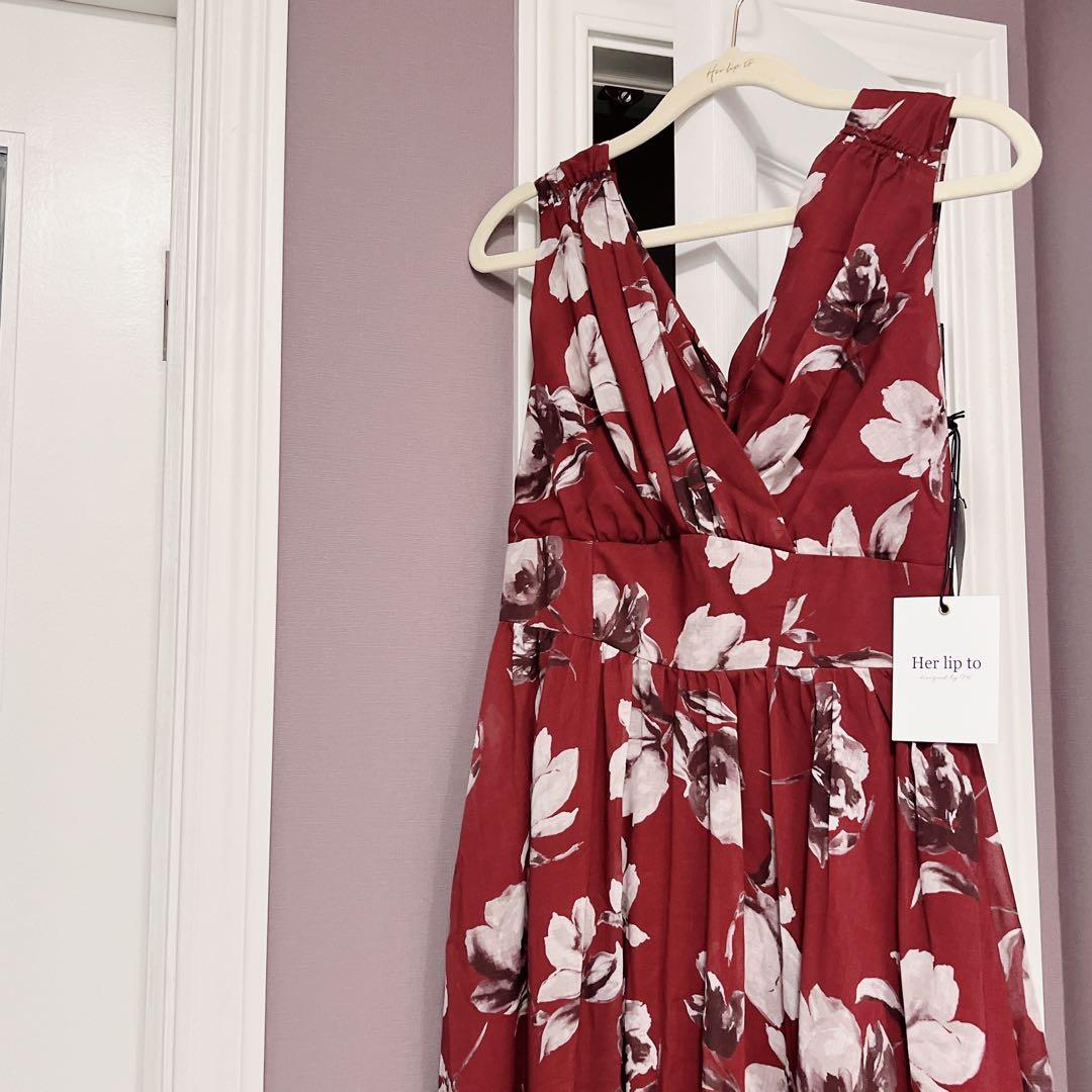 ワンピース Herlipto Anemone Cache-Coeur Long Dress