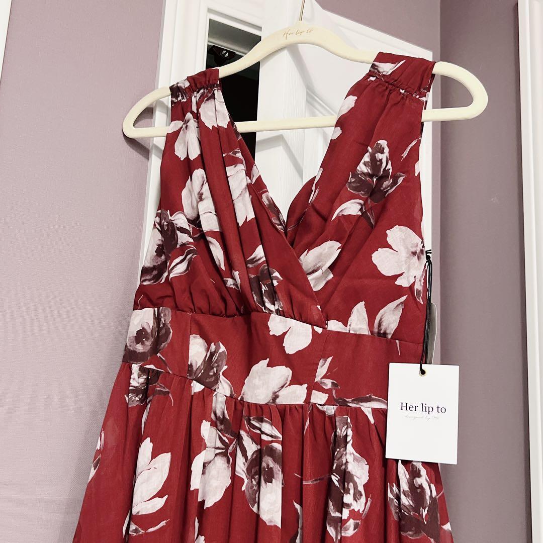 ワンピース Herlipto Anemone Cache-Coeur Long Dress