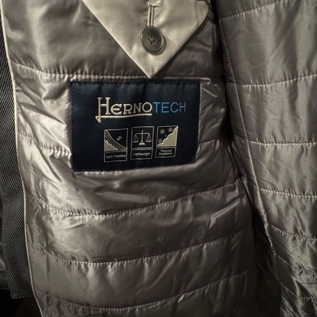 Herno グレー チェスターコート ダウンライナー付き