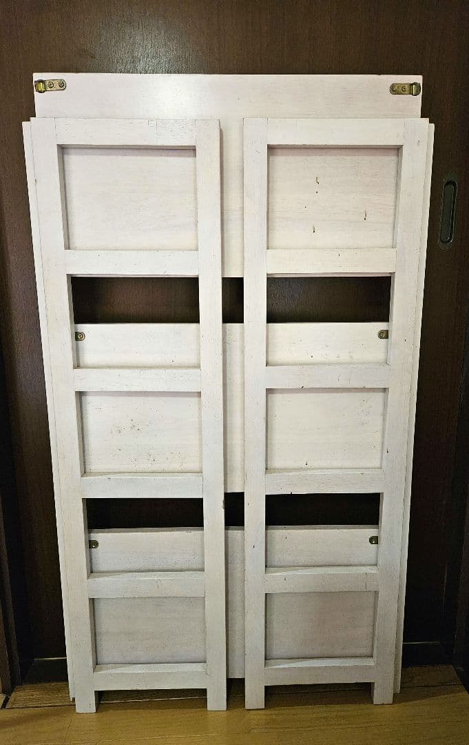 希少/女性でも簡単/パッと折り畳み/棚/ホワイト3段/イベント什器/引っ越し楽々