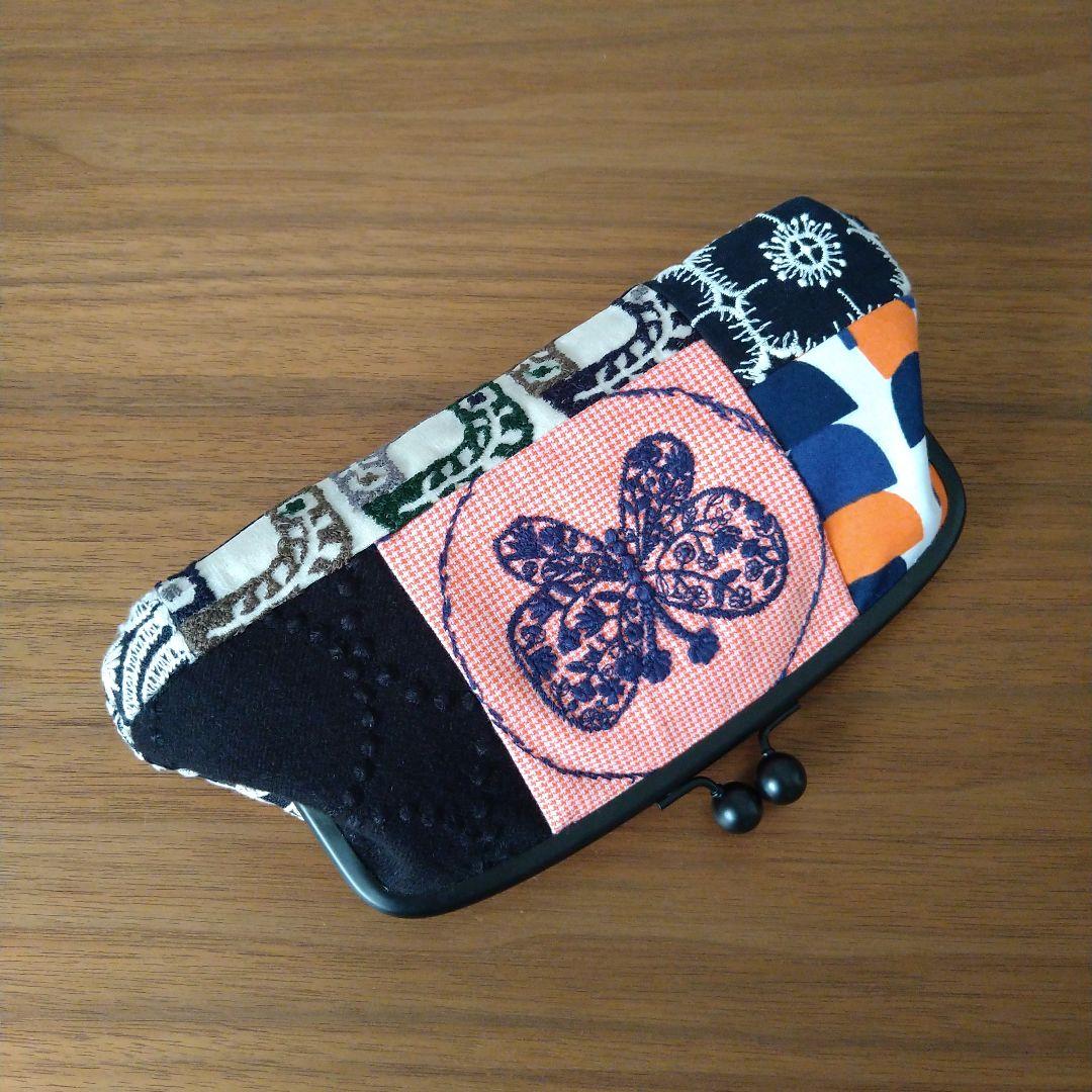 new❁ マットブラック口金 親子がま口財布 ☆ミナペルホネン ハンドメイド