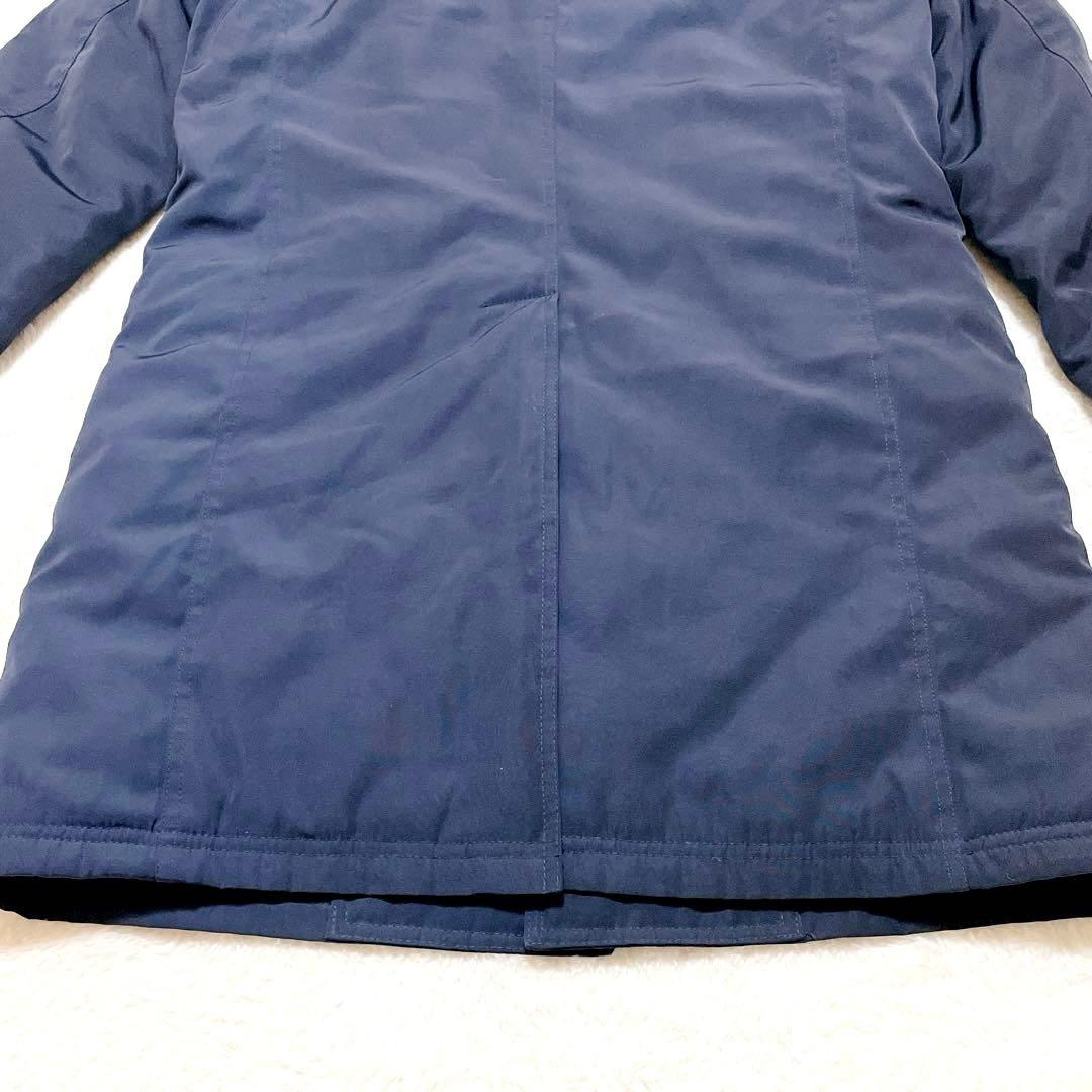 ナノ・ユニバース×西川ダウン　ステンカラーコート　ネイビー
