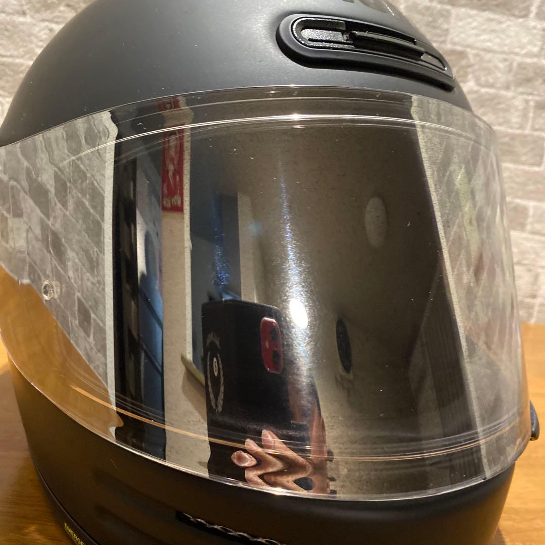 SHOEIGlamsterマットブラックMサイズ ミラーシールドピンロック付き