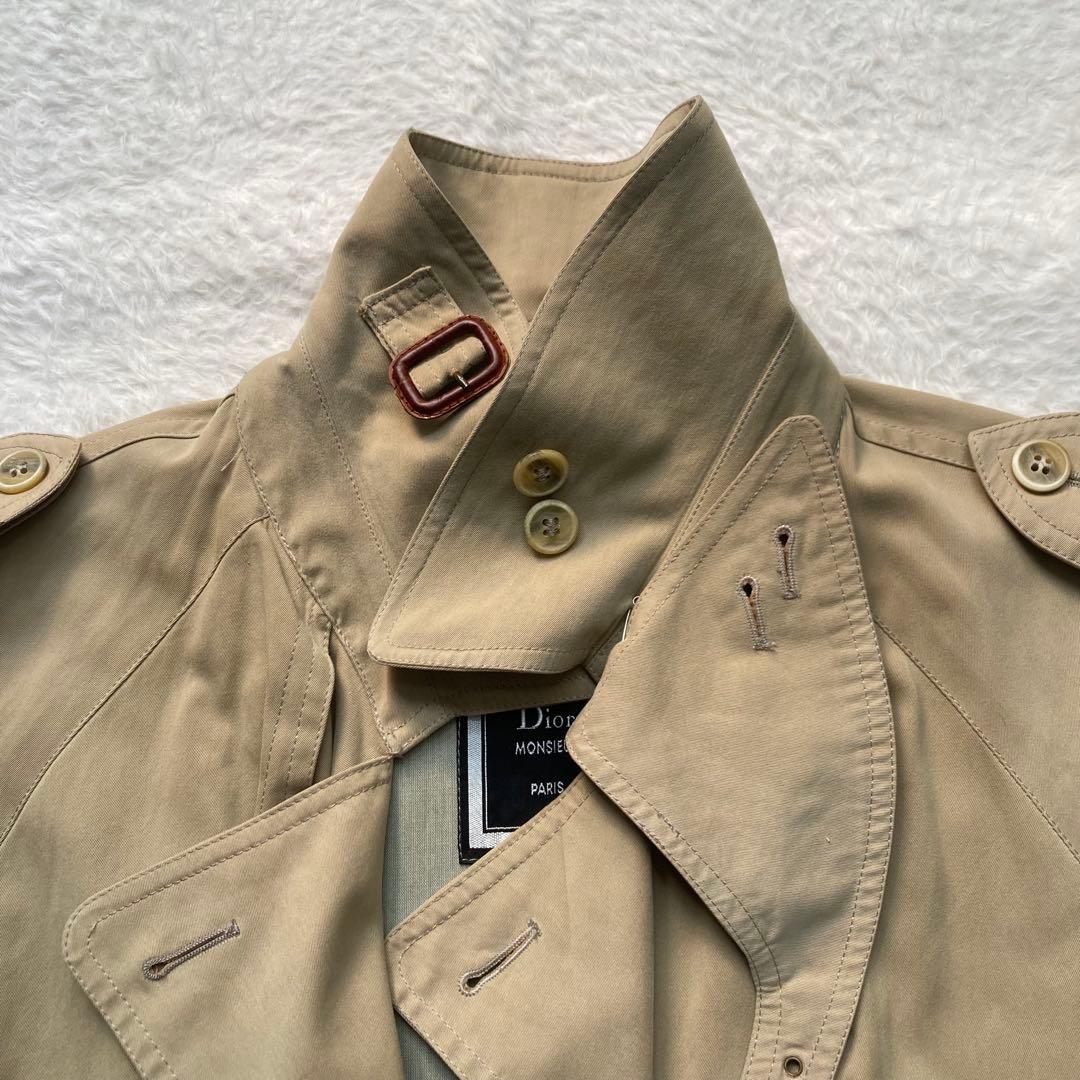 クリスチャンディオール　ダブルトレンチコート　XL　ヴィンテージ　比翼　ロング