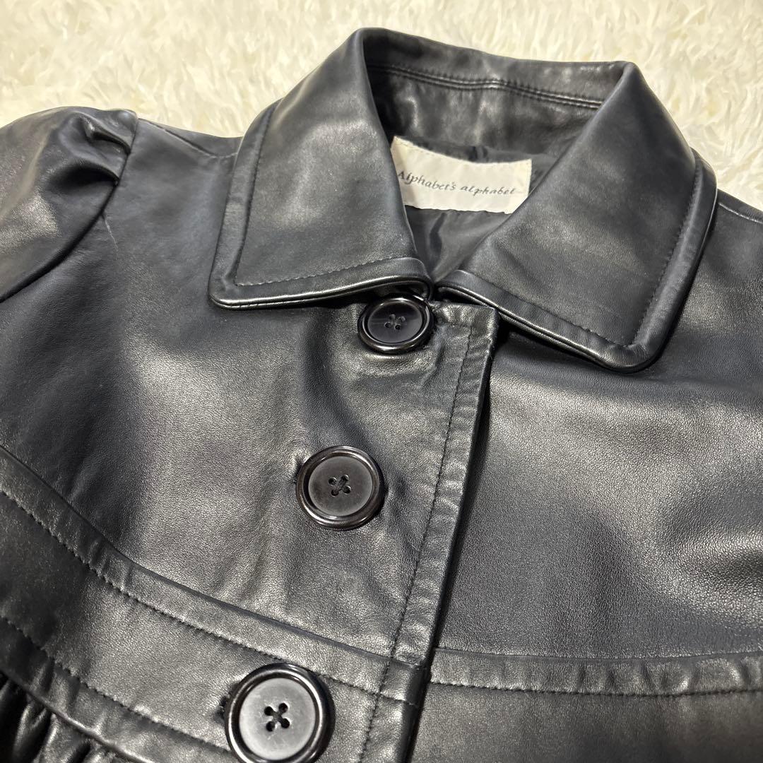 極美品✨アルファベッツ レザージャケット　F レディース　牛革100% 上質