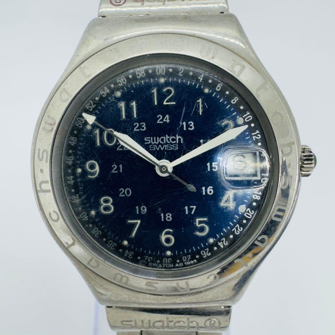 ✨SWATCH✨スウォッチ✨ブルー文字盤✨デイト✨IRONY✨腕時計✨