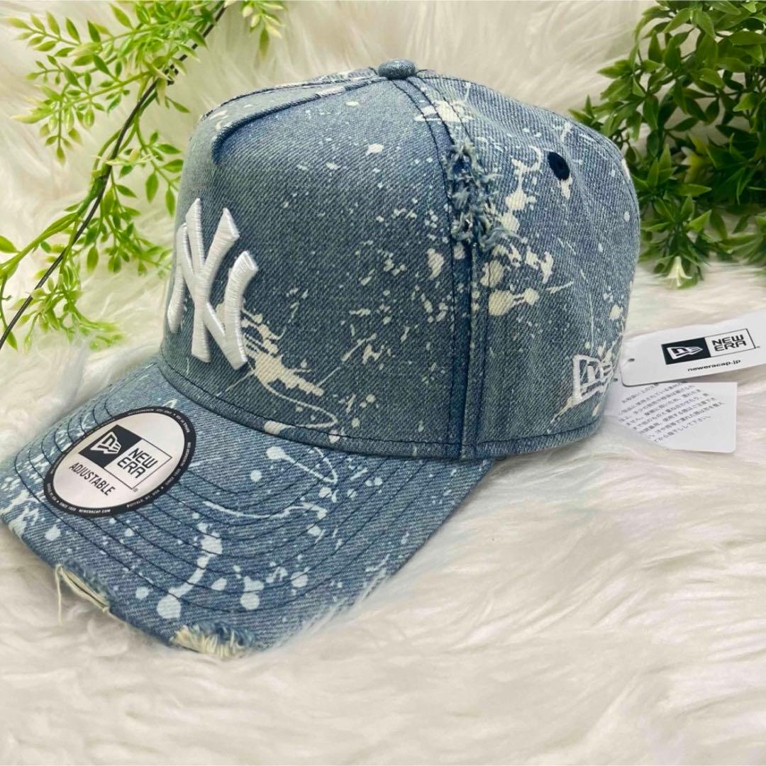 新品 NEWERA NY ニューエラ ダメージ デニム キャップ スナップバック