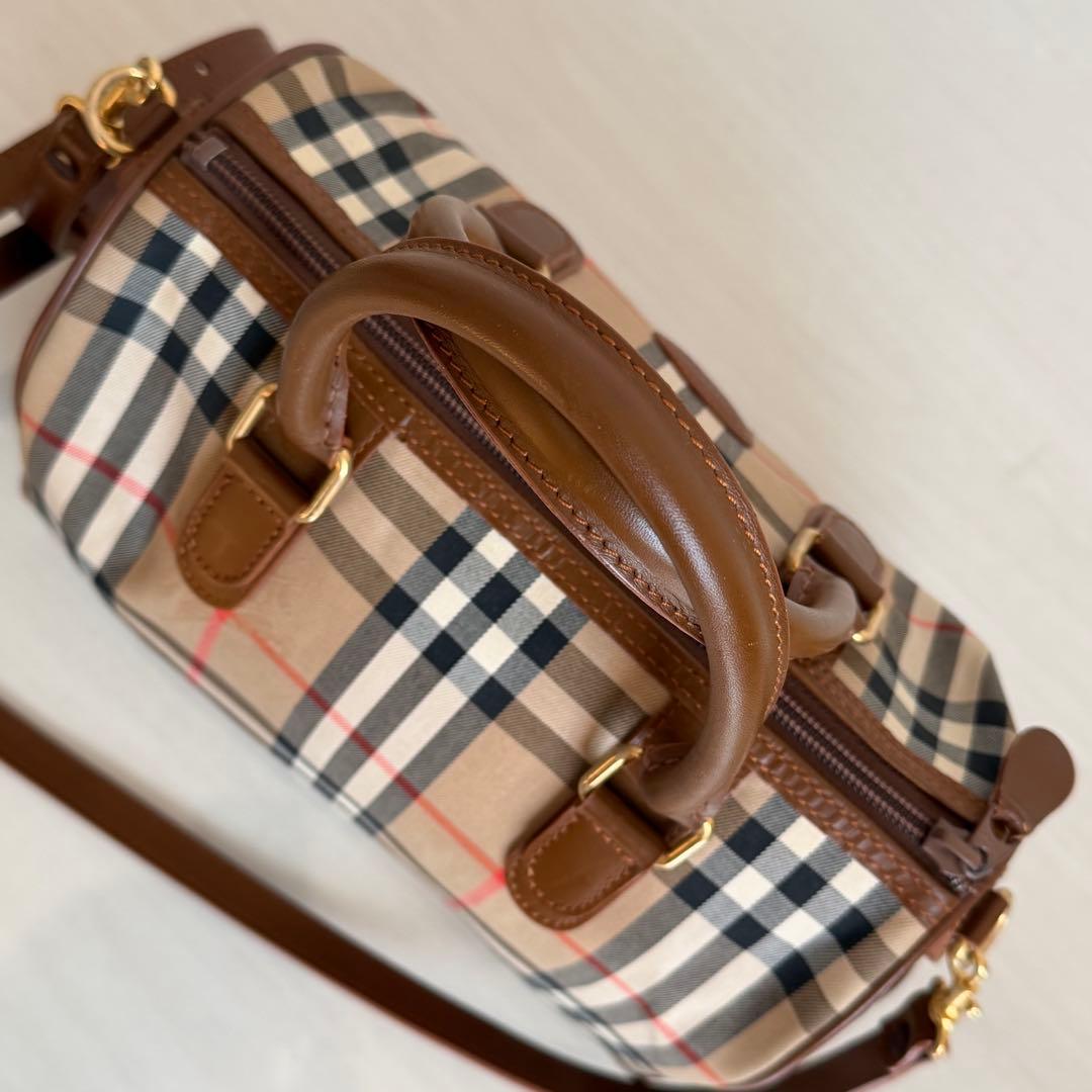 バーバリーズ　ミニボストンバッグ　2way ノバチェック　シャドーホース