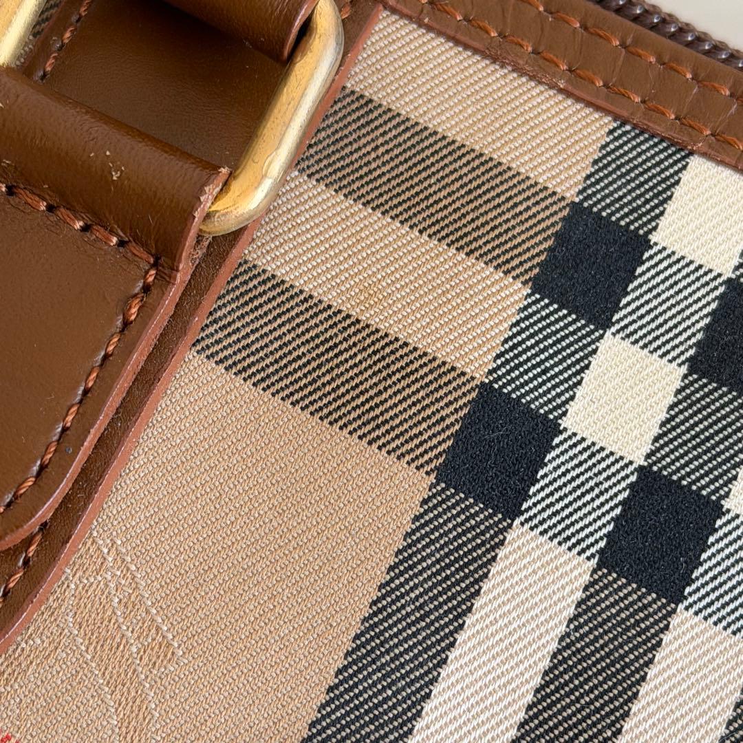 バーバリーズ　ミニボストンバッグ　2way ノバチェック　シャドーホース