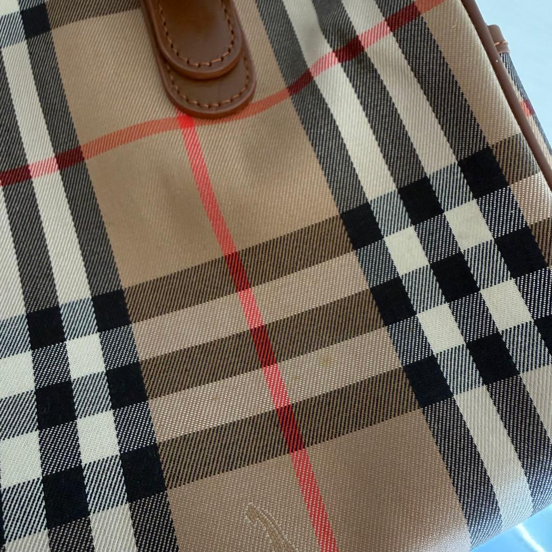 バーバリーズ　ミニボストンバッグ　2way ノバチェック　シャドーホース