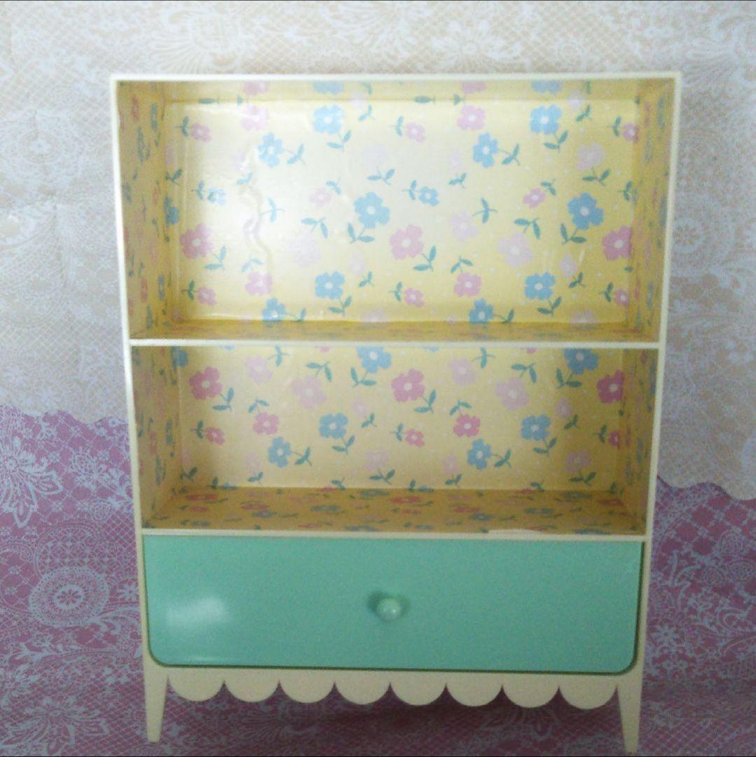 旧swimmerスイマーミニ棚飾り棚お部屋インテリアレトロパステルカラー花柄レア