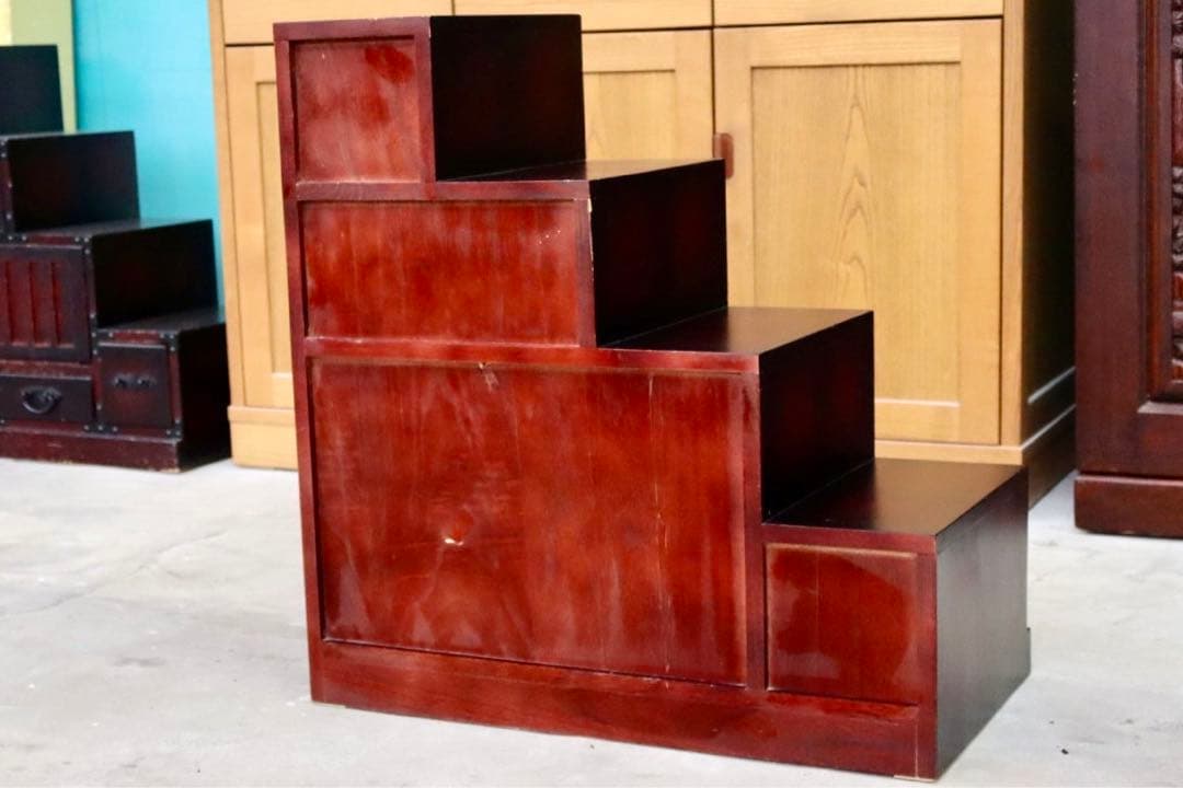 GMIK382B○階段箪笥 時代箪笥 和家具 和モダン 和室 座敷 古民家 チェ