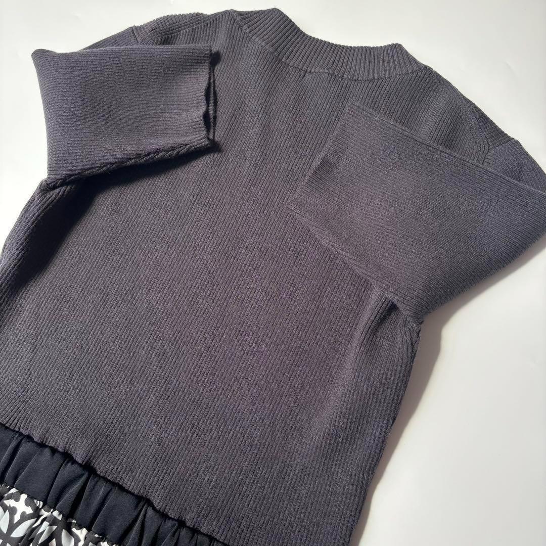 美品　完売　DRESSTERIOR オーバーラップサークルコンビワンピース 36