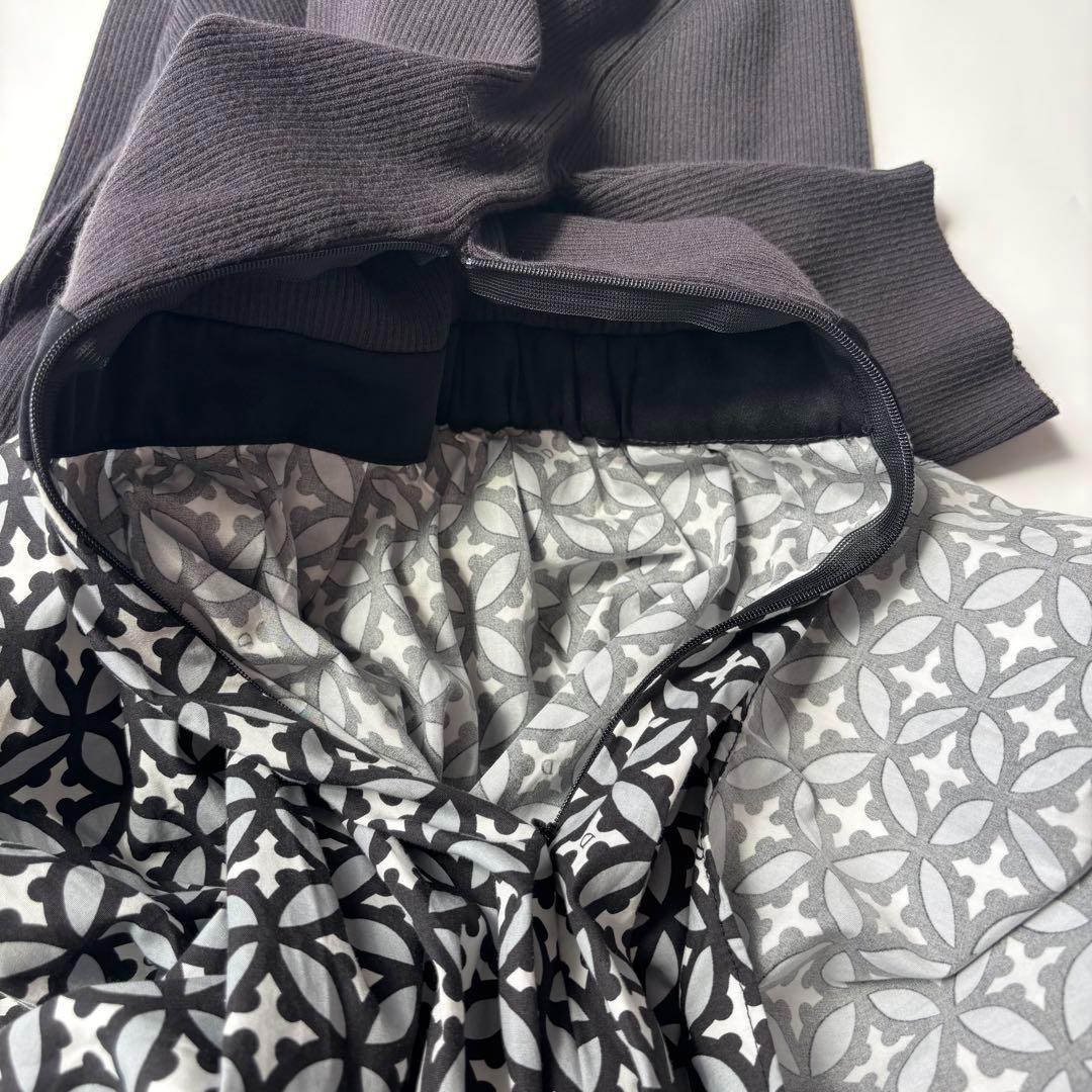 美品　完売　DRESSTERIOR オーバーラップサークルコンビワンピース 36