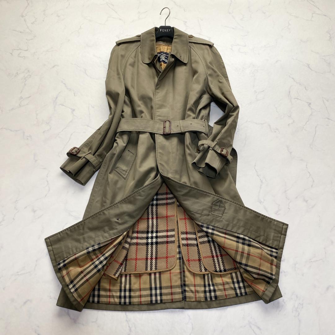 バーバリーズトレンチコート 175 シングル ライナー付き カーキベージュ