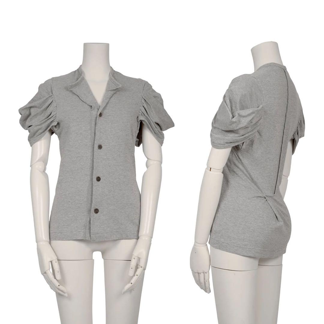 ジュンヤワタナベ コムデギャルソン 変形ブラウス 半袖 グレー カットソー　美品