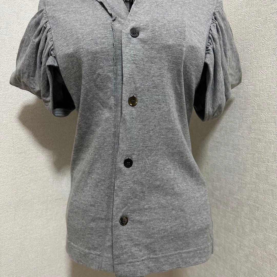 ジュンヤワタナベ コムデギャルソン 変形ブラウス 半袖 グレー カットソー　美品