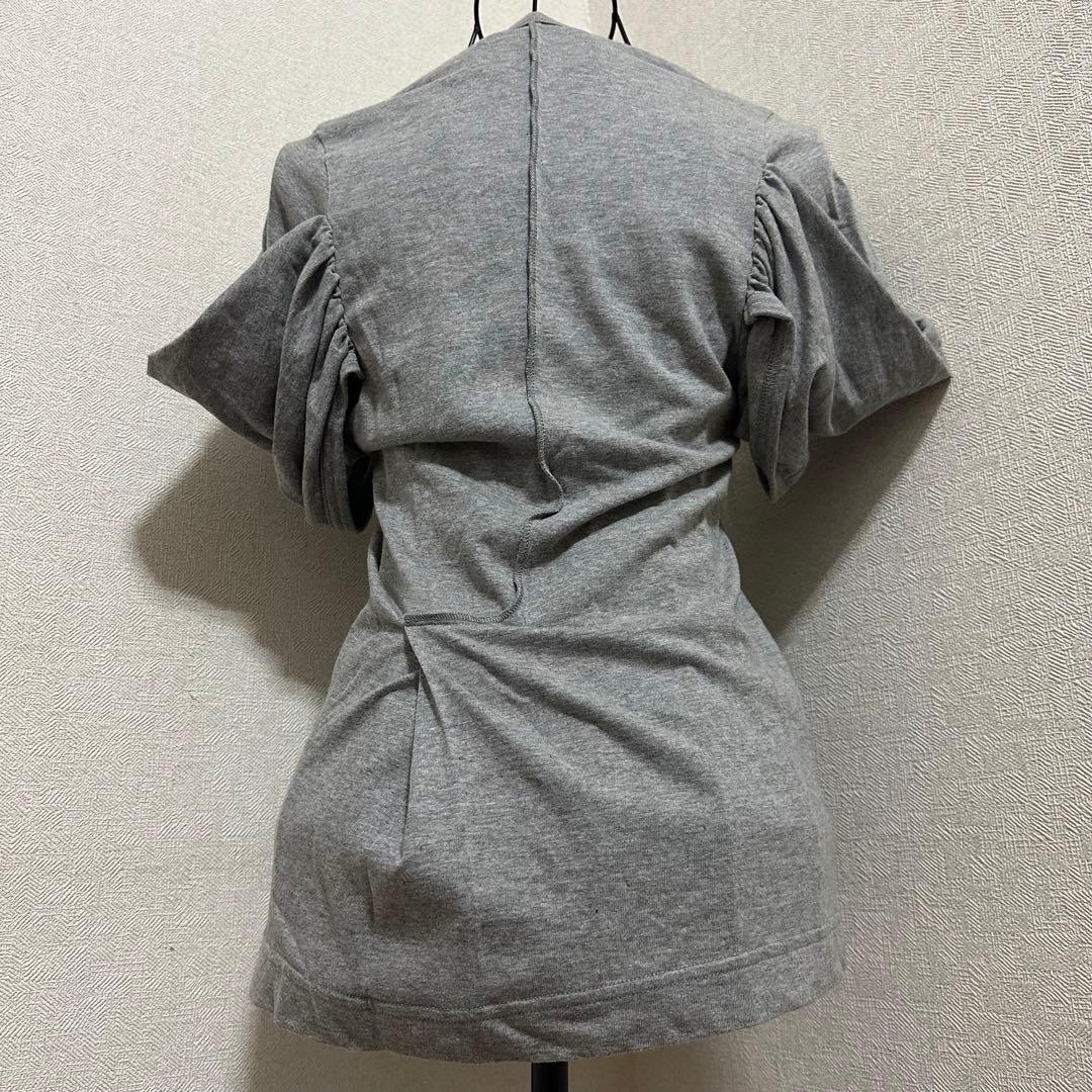 ジュンヤワタナベ コムデギャルソン 変形ブラウス 半袖 グレー カットソー　美品