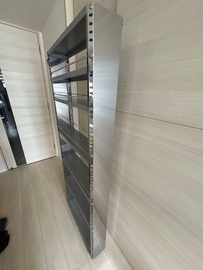 杉並区から直接引取り可　DINOS ステンレス製キッチンすき間収納ワゴン