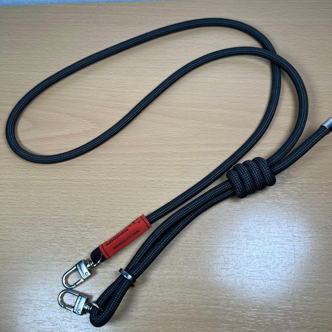 トポロジー　サコッシュ 8ミリロープストラップ　セット　黒