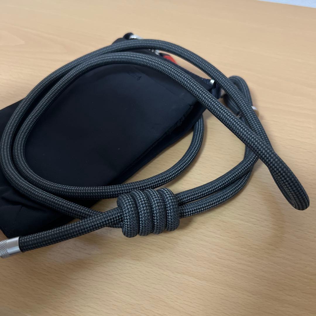 トポロジー　サコッシュ 8ミリロープストラップ　セット　黒
