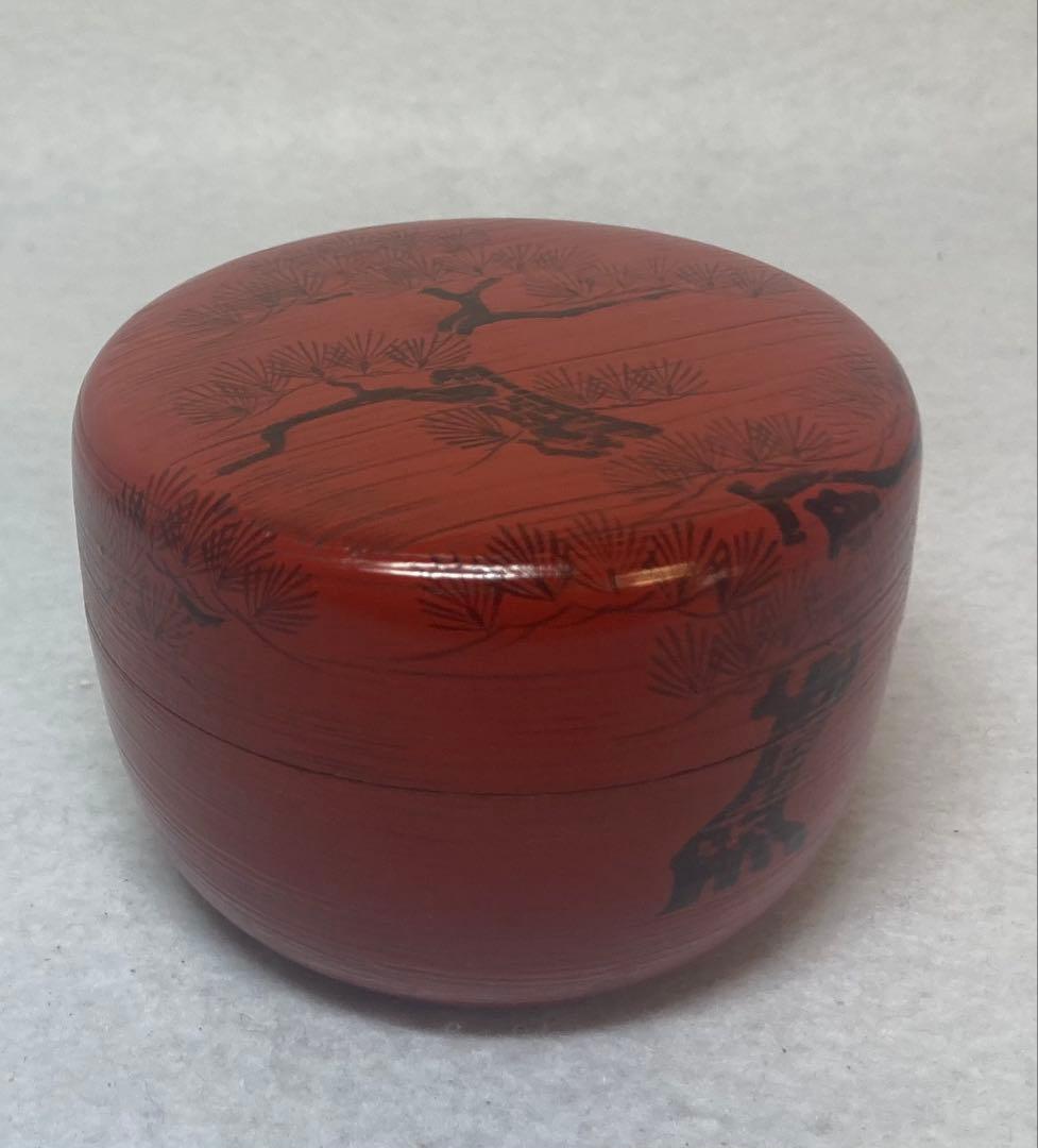 B524h「朝陽 棗」岡本陽斎作　共箱　茶入　茶道具　加賀塗師