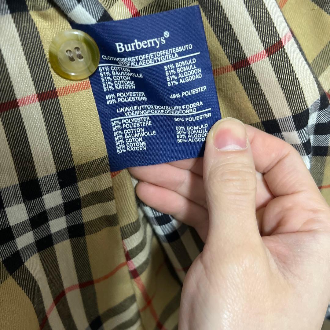 【特別価格】Burberrys一枚袖トレンチコート ライナー付きイングランド製
