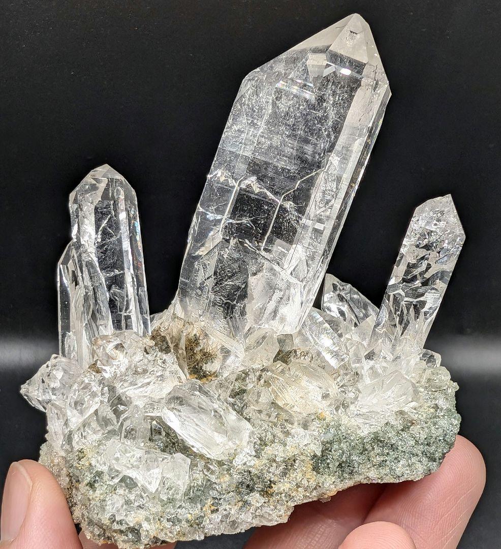 ルチル入り　マニハール産　水晶　クラスター　B