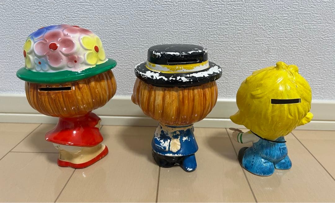 水森亜土　陶器　貯金箱　希少　3点セット