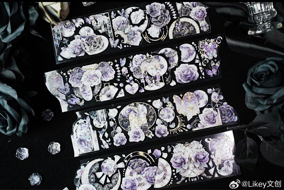 M1302.Likey文創 夜迷雾 マスキングテープ PET贝壳光