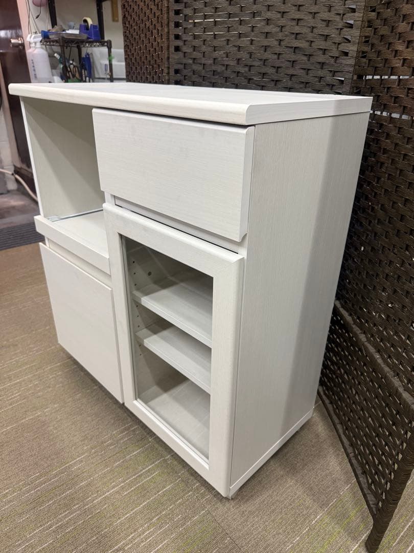 【洗浄消毒作業済】CAINZ レンジ台　食器棚　アペルト　APR-8575SL