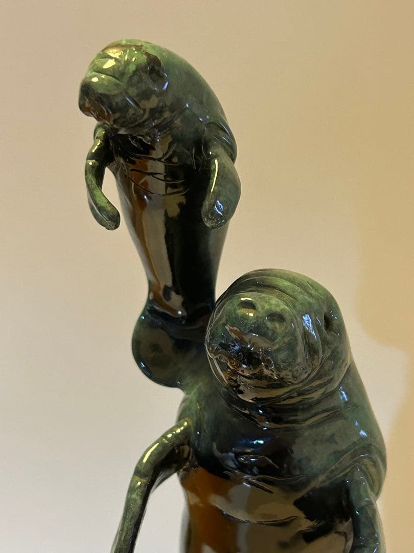 クリスチャンラッセン作　マナティのブロンズ彫刻 約35cm 3.6キログラム