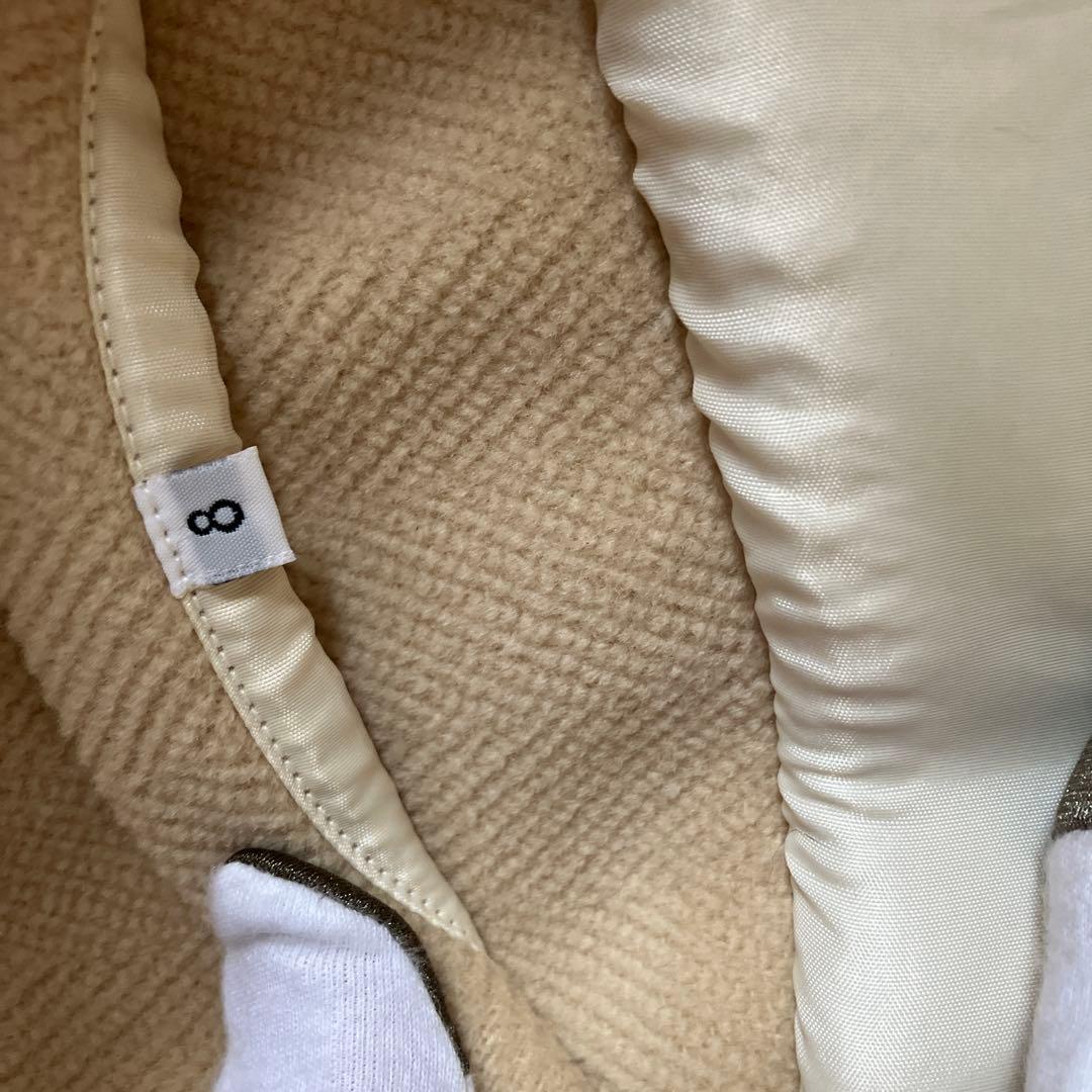 美品 オールドイングランド ヘリンボーン ダッフルコート 牛革 ベージュ