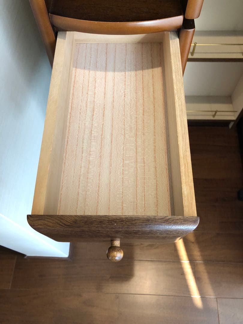 木製ドレッサー・鏡台 引き出し付き　椅子とセット販売