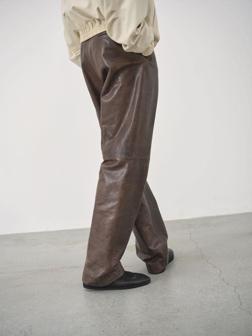希少 AURALEE HEAVY LAMB LEATHER PANTS 24AW