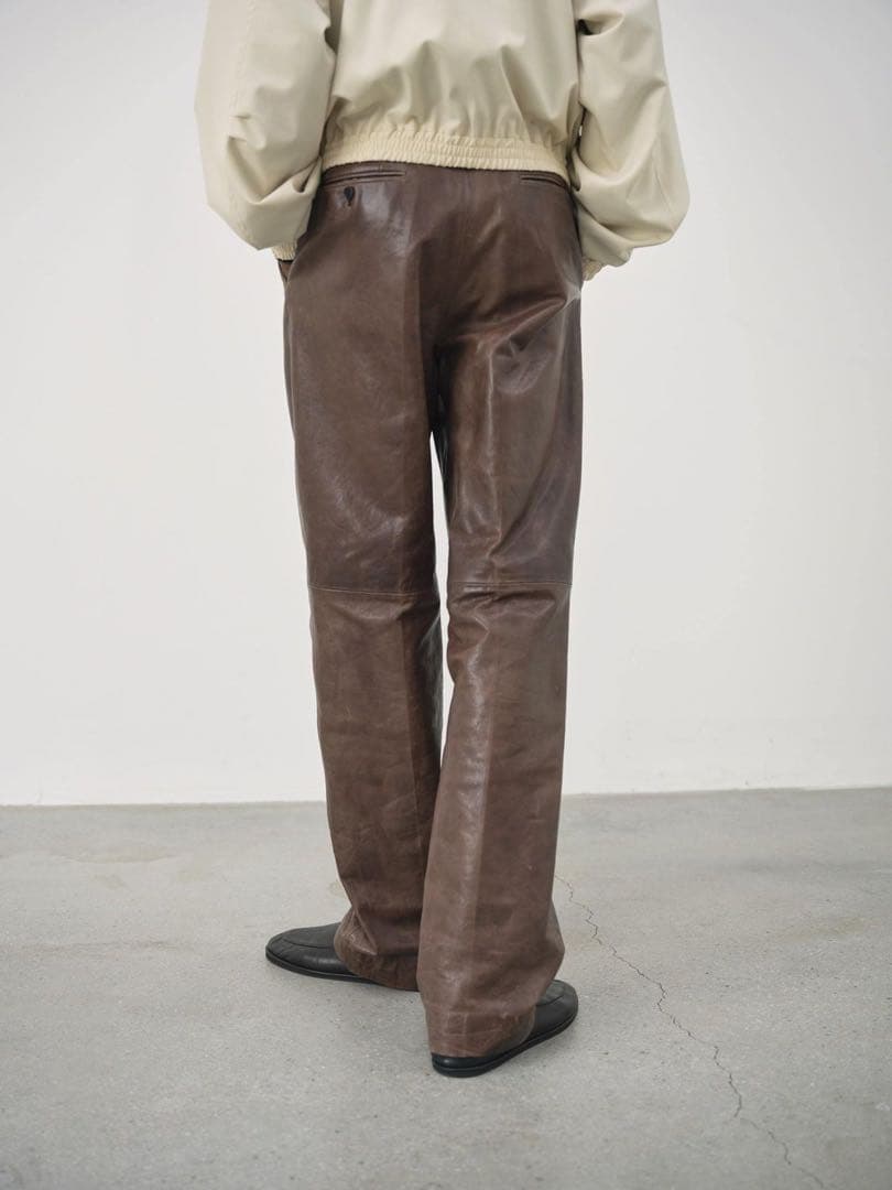 希少 AURALEE HEAVY LAMB LEATHER PANTS 24AW