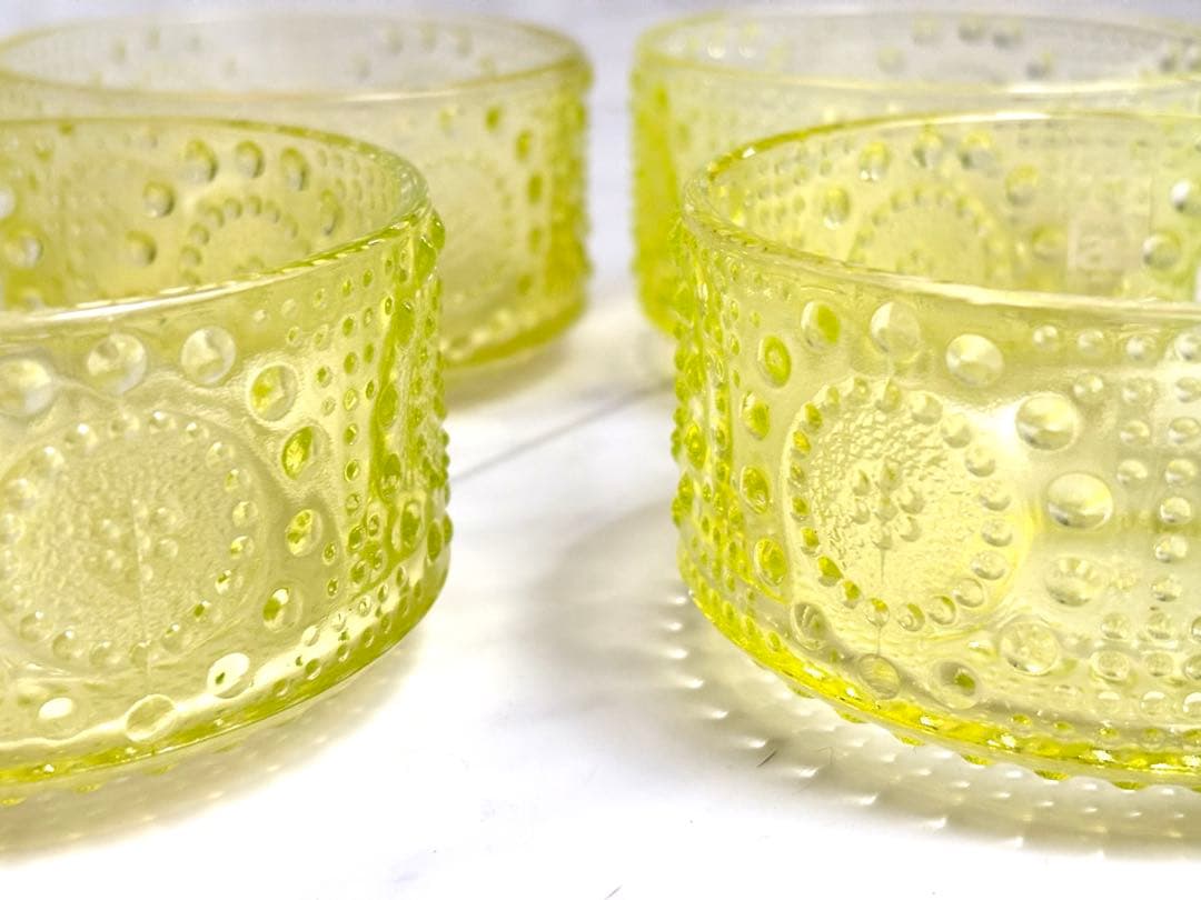 リーヒマエンラシ グラッポニア/ボウルΦ9cm 4つウランガラス