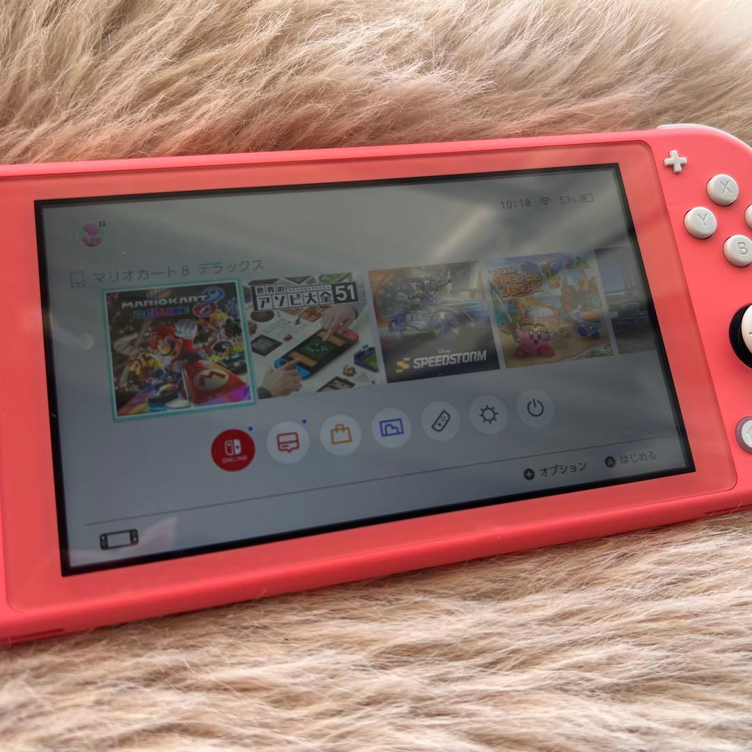 【極美品】Nintendo Switch Lite 本体+公式ケース コーラル
