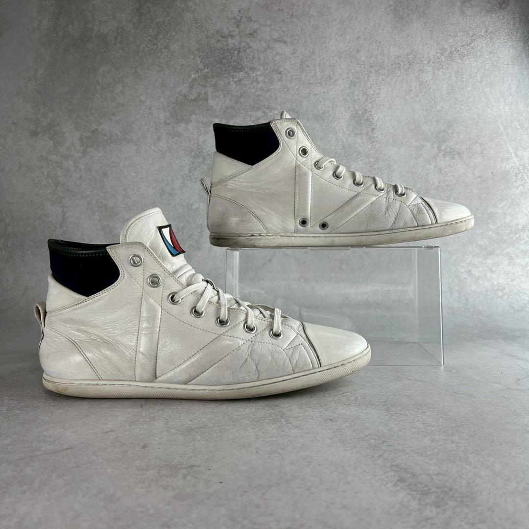 LOUIS VUITTON ガストンV レザーハイカットスニーカー 白 26.0